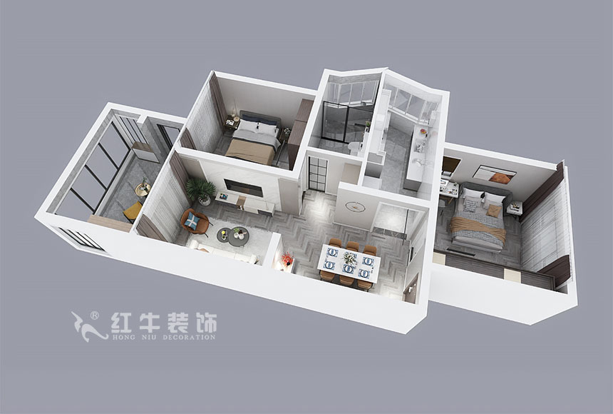 刘晓芳_21世纪现代城28-106-97㎡-现代风格_2室2厅1卫（老房装修）_定制家￥126500_全包14